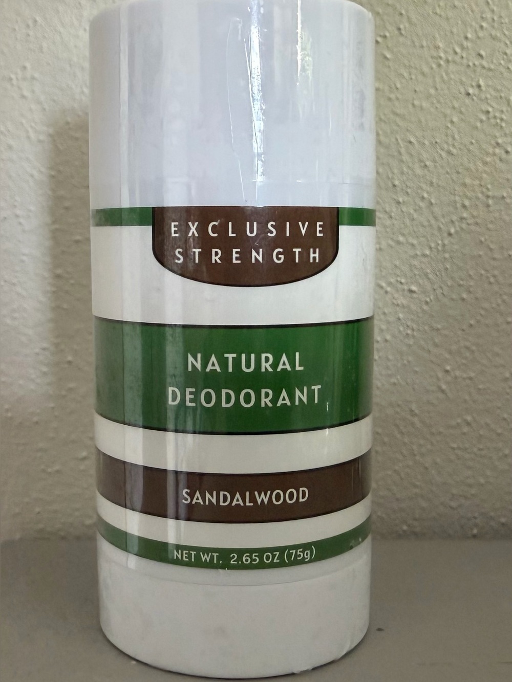 Exclusive Strength Natural Deodorant. Aluminum free. 2.65oz Sandalwood